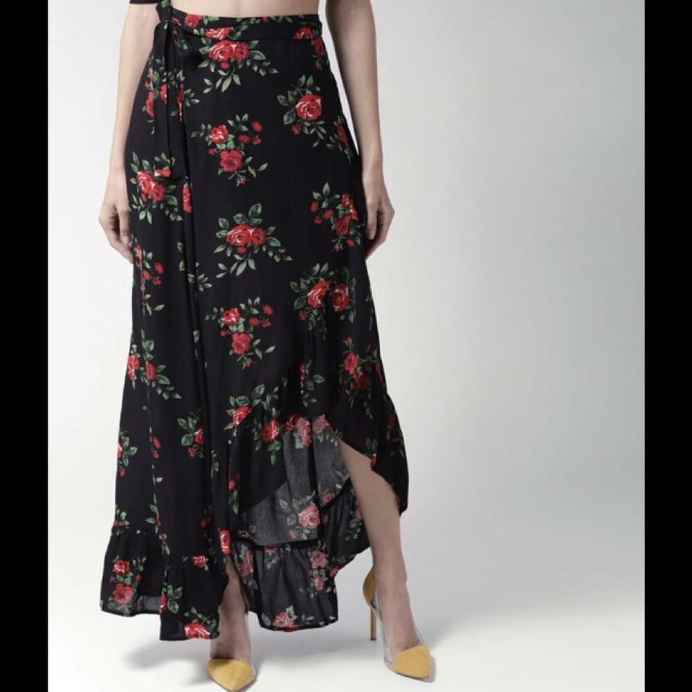 Forever 22 Floral Wrap Maxi skirt